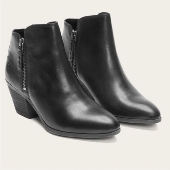 Frye Judith double Zip Bootie-Black - Picture 1 of 13
